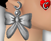 Bow Silver Earrings