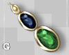 Green Blue Earrings