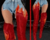 Thigh High $ Red Flames