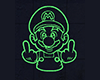 Mario Neon Silhouette