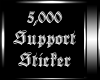 5,000 Support Sticker