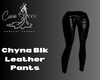 Chyna Blk Leather Pants