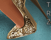 TRZ- Gold Wedding Shoes