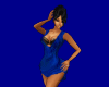 bm blue silk mini dress