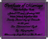 Wedding Certificate