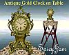 Antiq Gold Clock w/Table