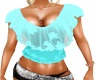 frilly Turquoise top