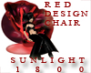 red sphere chair