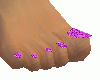 Purple glitter toes