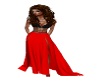 TEF LEONA RED BLACK GOWN
