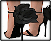 Rose Black Heels