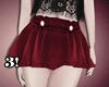 3! Red Mini Skirt
