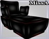 Black/Red Lounge Chair