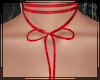 + Ribbon Necklace Red