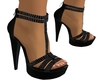 Black Bling Sandal Heels