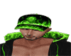 male green skull cap