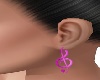Music Note Pink Earrng