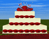 MP Roses Wedding Cake