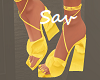 Yellow CrissCross Heels