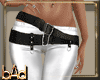 White Satin Belted Pants