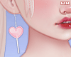 w. Pink Lolli Earrings