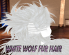WHITE WOLF FUR HAIR