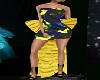 Yellow bow graffic dress