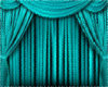 Teal curtains