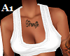 Strength Chest Tattoo
