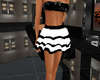 white/black skirt