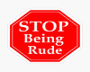 No rude rule poster 3