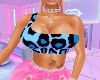 Blue cheatah top