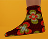 Retro Flowers Socks 8 F