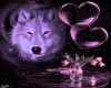 purple wolf rug