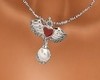 OO* wings heart necklace