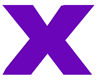 Purple Letter X