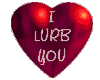 I LURB YOU Heart Sticker