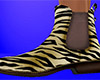 Tan Tiger Stripe Chelsea Boots (F)