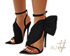 Fancy black bow heels