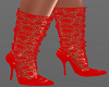 H/Red Lace Devil Heels