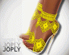 Lace Heels Yellow