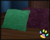 *J* Green Purple Pillows