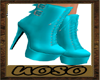 Turquoise Tie Boots