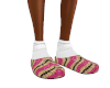pnk marn slides w/ socks