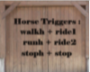 Horse Trigger Sign