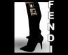 FENDI Logo Black Boots