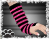 ~Pink striped arm warmer