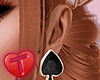 Black LOVE Earrings