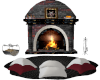 Old Brick Fireplace