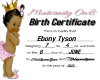 ebony tyson birth cert